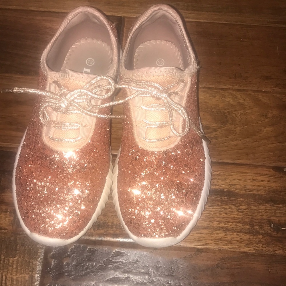 Girls Rose Gold Sneakers